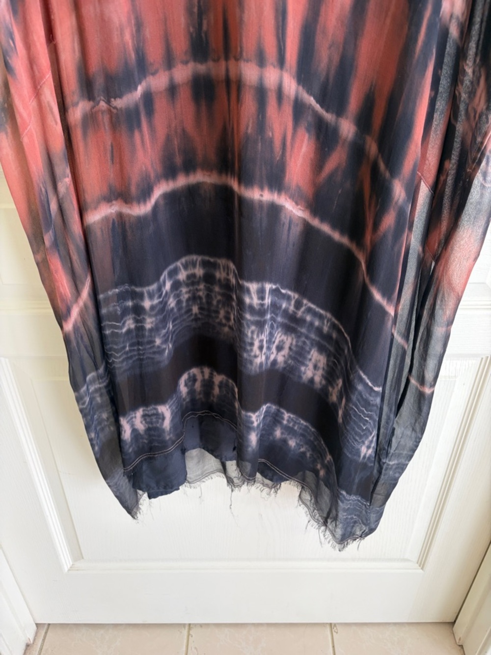Raquel Allegra Rust and Black Tie-Dye Maxi Dress - Picture 4 of 7